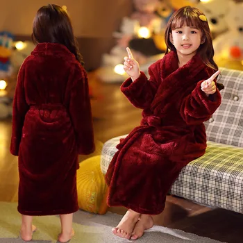 MudiPanda Talvel Lapsed Sleepwear Rüü 2020 Flanellist Soe Laste Hommikumantel Tüdrukute 2-14 Aastat Teismelised Pidžaama Poistele