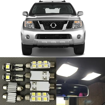 12x Valge Auto Auto LED Lambid Sisustus Komplekt Nissan Pathfinder 2005-2012 12V Led-Kaart Dome numbrimärk Lamp Car Styling