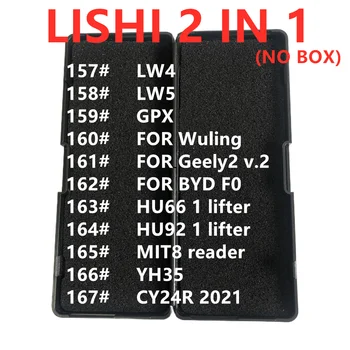 Nr kasti LiShi 2 in 1 2in1 LW4 LW5 GPX jaoks Wuling Geely2 MAAILMALE F0 HU66 HU92 1 tõstja MIT8 lugeja YH35 CY24R-2021 Lukksepp Vahendid