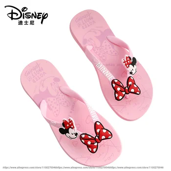 Disney Minnie Suvel varbavahed Punased Sandaalid Isiksuse non-slip Miki Hiir Väljas daamid Beach Sandaalid Sussid Suurus 230-250