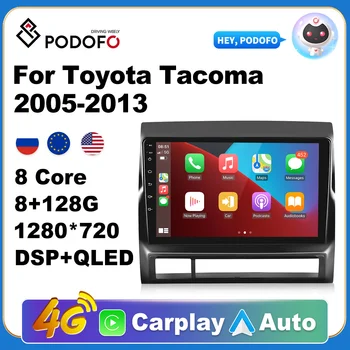 Podofo 2 din Android 11 autoraadio Toyota Tacoma 2005-2013 Multimeedia GPS Navigation Mängija Carplay Auto Stereo WIFI 4G