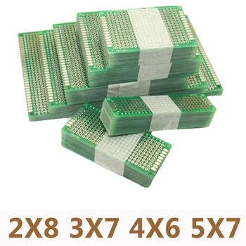 20pcs/palju 5x7 4x6 3x7 2x8cm Topelt Pool Prototüüp PCB Universaalse trükkplaadi DIY Jaoks Arduino