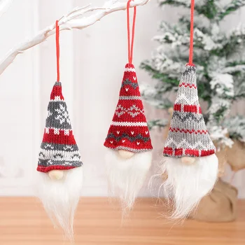 3tk Jõulud Näota Gnome Nukk Rippuvad Kaunistused Kootud Nukud Jõulupuu Ripats Uus Aasta Navidad Noel Kingitus Home Decor