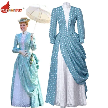 CostumeBuy Gilded Age Marian Oja Cosplay Kostüüm,19. Sajandi New Yorgis Vintage Kleit, Pall Kleit Longuette Tanssiaiset Kleidid