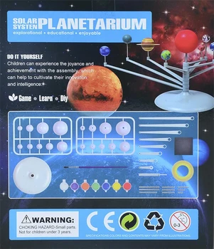 DIY komplektid planeedid päikesesüsteemi astronoomiline teaduse märkused diy käsitöö laste plastmassist mudel mänguasjad