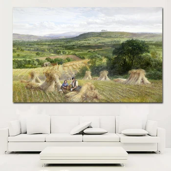ENNASTSALGAVALT Pastoraalne Looduslik Maastik õlimaal Paar Tööd Pildi Valdkonnas HD Print Prindib Plakateid elutuba Seina Art