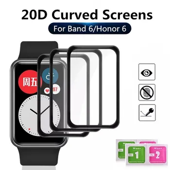 Täielik Kaardus Screen Protector Film Huawei Band 6 Kaitsva Karastatud Klaas Honor Band 6 Käevõru Smart Watch Tarvikud