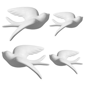Keraamilised Neelab Varblane 3D Linnud Seinale Paigaldatud Decor Põhjamaade Retro Vannituba Elutoamööbel Office Aed Kohvi Kingitus