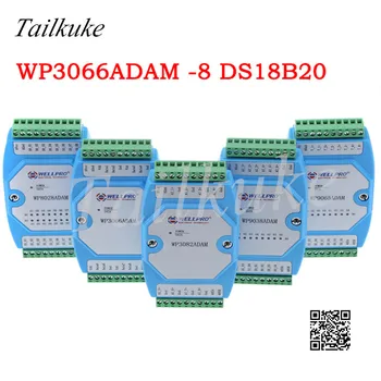 DS18B20 Temperatuur Omandamise Moodul 8 RS485 MODBUS ' i Kommunikatsiooni -WP3066ADAM