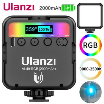 Ulanzi VL49 RGB LED Video Valgus Mini Kaasaskantav Tasku fotograafia, Valgus-Vlog Fill Light Nutitelefoni DSLR SLR Camera Lamp