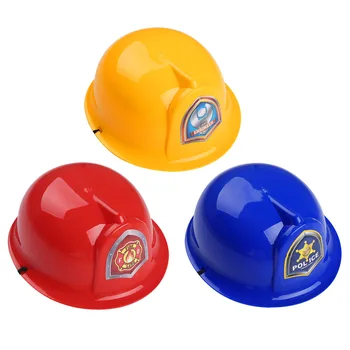 Laste Tuletõrjuja Tuletõrjuja Kiiver Mütsid Politsei Insener Fancy Dress up Tarvikud Kids Müts Kiivri Halloween Kostüüm