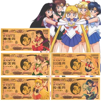 Uus Sailor Moon Kullatud Mälestus Pangatähtede Hino Rei Kuldne Foolium Koguda Piiratud Särav Minako Aino Medal Suveniiride Mündid