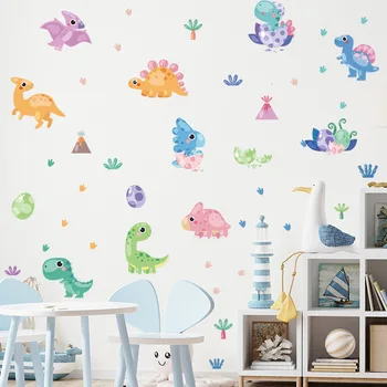 Cartoon Väike Dinosaurus Seina Kleebised Lapsed, tuppa Lapsed, Magamistoa Seina Kaunistamiseks Eemaldatav Vinüül DIY Seina Kleebised Kodu