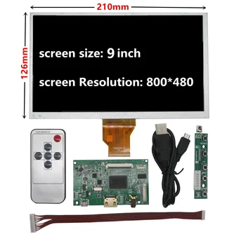 9 Tolline AT090TN10 LCD Ekraan Töötleja HDMI-Ühilduva Heli Kontroll Juhi Juhatuse Lattepanda Vaarika Pi Pi Banaan