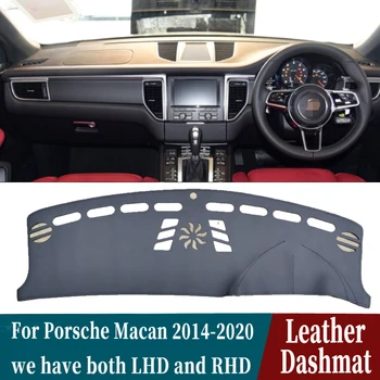 Nahast Dashmat Armatuurlaua Kate Padi Dash Mat Vaip Auto-Styling tarvikud Porsche macan 2015 2016 2017 2018 2019 2020 rhd