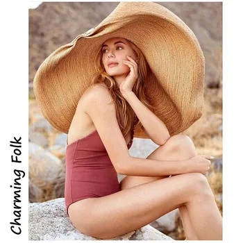Päike Müts 25CM Lai Nokk Liiga Beach Mütsid Naistele Suur õlgkübar UV-Kaitse, Kokkupandav Päikese Vari HatWholesale Dropshipping