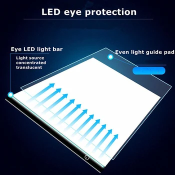 LED-Pad Diamond Maali, USB Powered Kerge Juhatuse Digital Light Box Drawing Pad Art Maali juhatuse A5 A4 drawing tablet