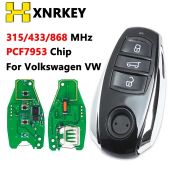 XNRKEY PCF7953 315/433/868MHZ 4 Nupud Puldi Auto Võti Volkswagen Touareg 2010-2019 Fob IYZVWTOUA