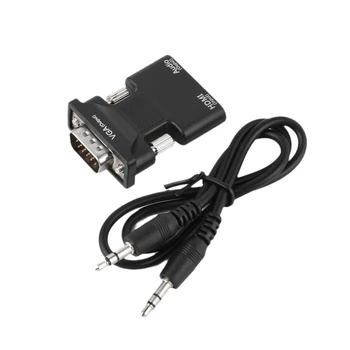 1080P HDMI-Ühilduvate VGA-Adapter-HDMI-VGA-Audio Väljund Kaabel Converter Pistiku Adapter Arvuti Set-top Box Projektor
