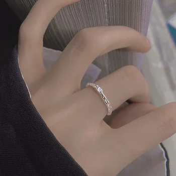 VENTFILLE 925 Sterling Hõbe Avatud Ring Naine korea Lihtne Ruut, Ring Crystal Trendikas Moe-Aastapäeva Kingitus