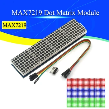 Max7219 Dot Matrix Moodul Kontrolli Ühe Chip Mikroarvuti Moodul 4-in-1 Ekraan Saata 5P Line