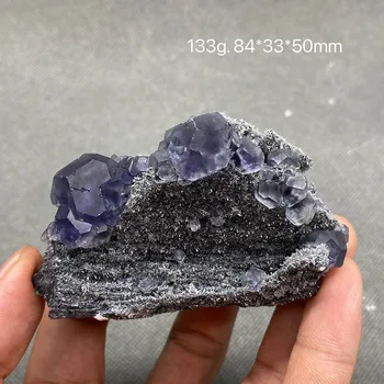 100% Looduslik Polyhedral Tanzanite blue Purple fluoriidimaardlat klastri maavarade näidiseid Gem tasandil Kivid ja kristallid