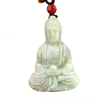 Jade Budismi Ripats Kaelakee Ehted Nikerdatud Amulett Kingitused Võlu Valge Looduslik