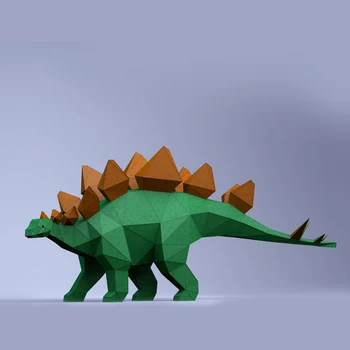 3D Paber Mudel Lihtne Tuul Stegosaurus Paber Mudel Kaunistused Loominguline DIY Origami igasuguseid Inimesi Puzzle Kingitused