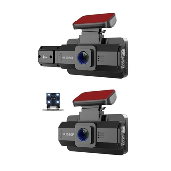 Uuendatud Dashcam Kriips Cam Ees Taga Sees 1080P Kriips Kaamera Öö