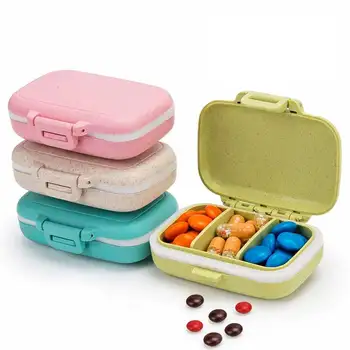 Kaasaskantav Mini Pill Box 3/4 Võrgud Reisi Meditsiin Kastid Meditsiini Ravimid Konteineri Ladustamise Tarvikud Kodu Korraldaja Valdaja Puhul