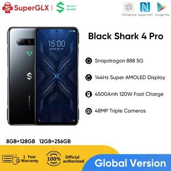 Globaalne Versioon Black Shark 4 Pro 5G Mäng Telefon Celular 120W Laadimine Snapdragon 888 Magnet Pop-Up Vallandab 144Hz NFC-4pro