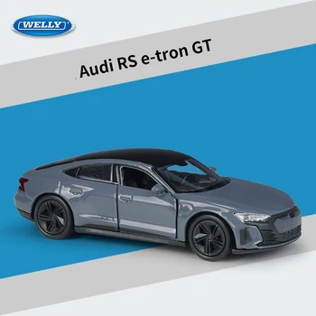 WELLY 1:36 Audi RS e-tron GT Sulam, Metall Luksus Auto Mudel ja Tõmba Tagasi Auto Lastele Mänguasjade Kogumise Kingitus
