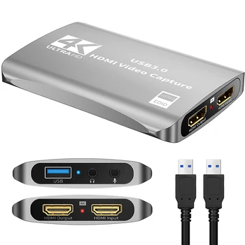 USB 3.0-Video-Capture Kaarti, Audio-Mic Loop-out HDMI Nintendo Lüliti PS 3 4 5 xbox Zoom Nutitelefoni Salvestada video Voogedastus