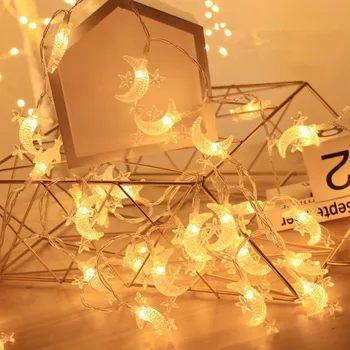20/10leds Star Moon Light String Haldjas Vanikud USB Aku Jõul jõulukaunistused Kodu Väljas Pulm Teenetemärgid Puhkus
