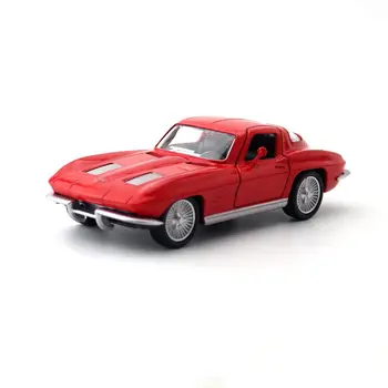 RMZ Linna Mänguasi Diecast Mudel 1:36 1963 Corvette Sting Ray Cassical Tõmba Tagasi Auto Haridus Kogumise Uksed Openable Kingitus Lapsele