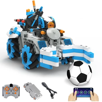 489 TK Jalgpalli Robot Elektrilised ehitusplokid RC Auto Tehnilise RAKENDUSE Programmi Kaugjuhtimispult Sõiduki Telliskivi Mänguasjad Poistele Kingitusi