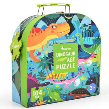 104pcs Mideer Dinosaurus Puzzle Teadus Multikas Loomade Puzzle Mänguasi Lastele alushariduse Mänguasi Lastele Mängud Kingitused