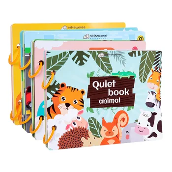 DIY Kleebi Vaikne Raamat Beebi 12 kuud Väikelapse Montessori Mänguasjad, Laste Varase Õppe, Hariduse Mängud Eelkooliealiste Laste Kingitus