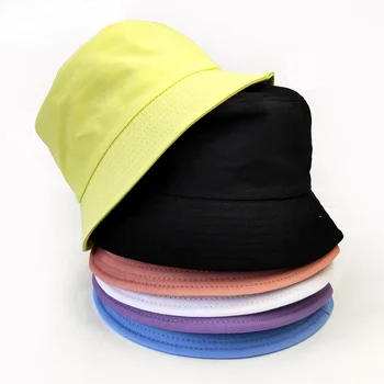 Laste Puuvillased Kopp Mütsid Tüdruk Suvine Päevitus-Panama Müts Poiss Puhta Värvi Sunbonnet Fedoras Väljas Kalamees Müts Beach Ühise Põllumajanduspoliitika