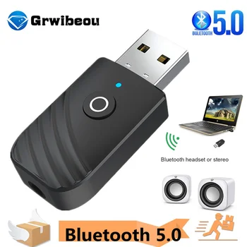 Bluetooth-5.0 Audio-Vastuvõtja, Saatja, 3 In 1 Mini 3.5 mm Jack AUX, USB Stereo Muusika 3 1 Wireless Adapter TV PC Auto