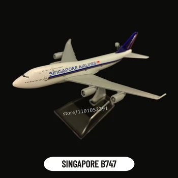 Mõõtkavas 1:400 Metallist Õhusõiduki Mudel, Singapur B747 Replica Lennuk Diecast Lennunduse Lennuk Kogumise Kääbus Kunsti Ornament Mänguasi