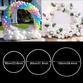 60-200cm DIY Õhupalli Arch Plastikust Pärg Õhupalli Hoop Rõngas Pulmi, Sünnipäeva Decor Lapsed Baby Shower Ringi Vanik