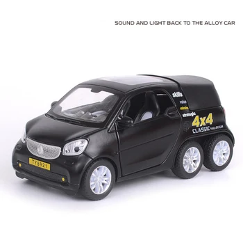 Kuuma 1:36 skaala sõiduki ratta diecast sõidukid benz smart for-us Pikap veoauto koos valgus-heli-metallist mudel tõmba tagasi mänguasja kogumine