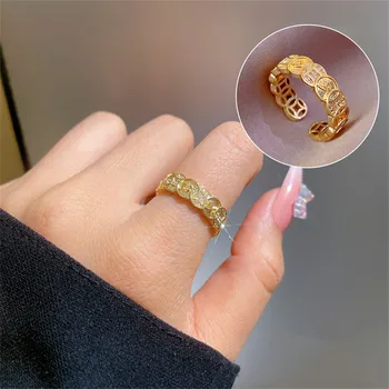 Mood Ring Avamine Rõngad Naiste Metallist Reguleeritav Pulm Sõrme Sõrmus Trendikas Esteetiline Pool Ehted Bague Femme 2022