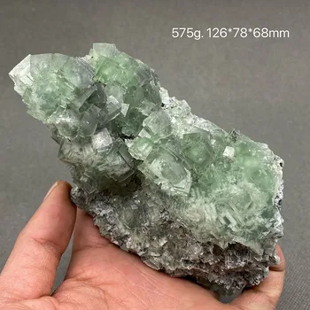 100% Looduslik roheline aken fluoriidimaardlat klastri maavarade näidiseid Gem tasandil Kivid ja kristallid