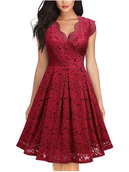 Suvine Varrukateta Punane Kleit Naistele 2022 Mood V Kaela Elegantne Õhtu Pool Daamid Kleidid Ja Vintage Suur Kiik Midi Kleit