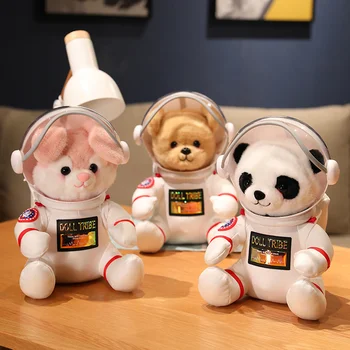 Uus Aerospace Teddy Bear & Panda & Jänes Palus Mänguasjad Armas Loom Astronaut Messenger Bag Nukud Kawaii Kingitus Baby Girl