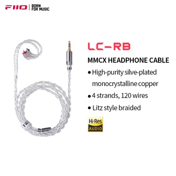 FiiO LC-RB Kõrge puhtusastmega hõbetatud vask swappable plug MMCX kõrvaklapid kaabel FiiO FH7/FH9/SE846/SE535