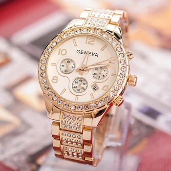 Naiste Kellad Roostevabast Terasest Peen Vaata Naiste Rhinestone Luksus Vabaaja Quartz Watch Relojes Mujer 2019 Uustulnukad 876