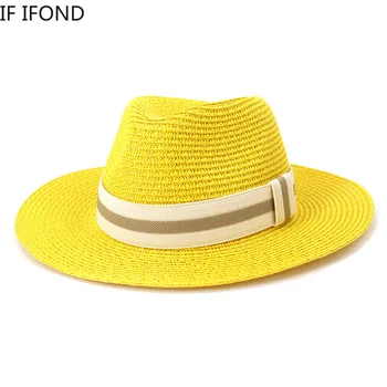 Mood Suvel Naiste Päike Õled Müts Laia pool Panama Beach ühise Põllumajanduspoliitika Mehed UV Kaitse Jazz Fedora Müts 2021New Värvid